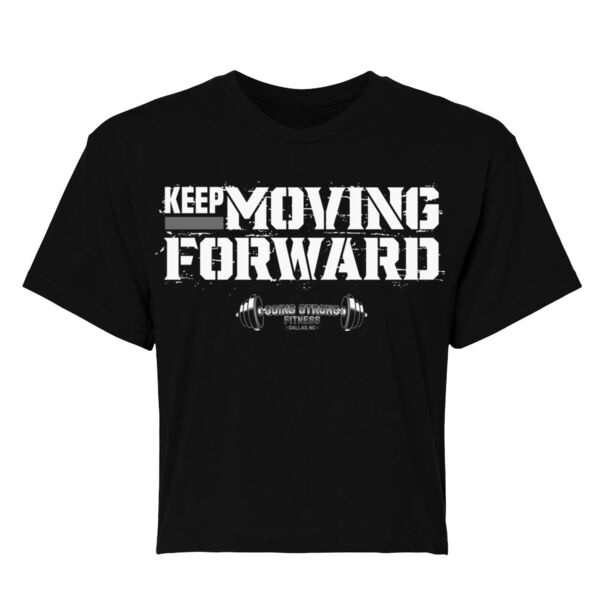 KEEP MOVING FORWARD - WOMEN'S CROP T-SHIRT - $WKMZCB$ Thumbnail